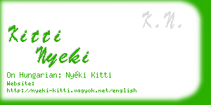 kitti nyeki business card