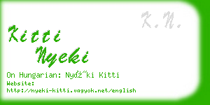 kitti nyeki business card